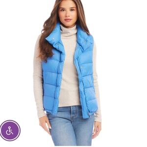 Karen Kane Caddie Baby Blue Puffer Vest Size XS